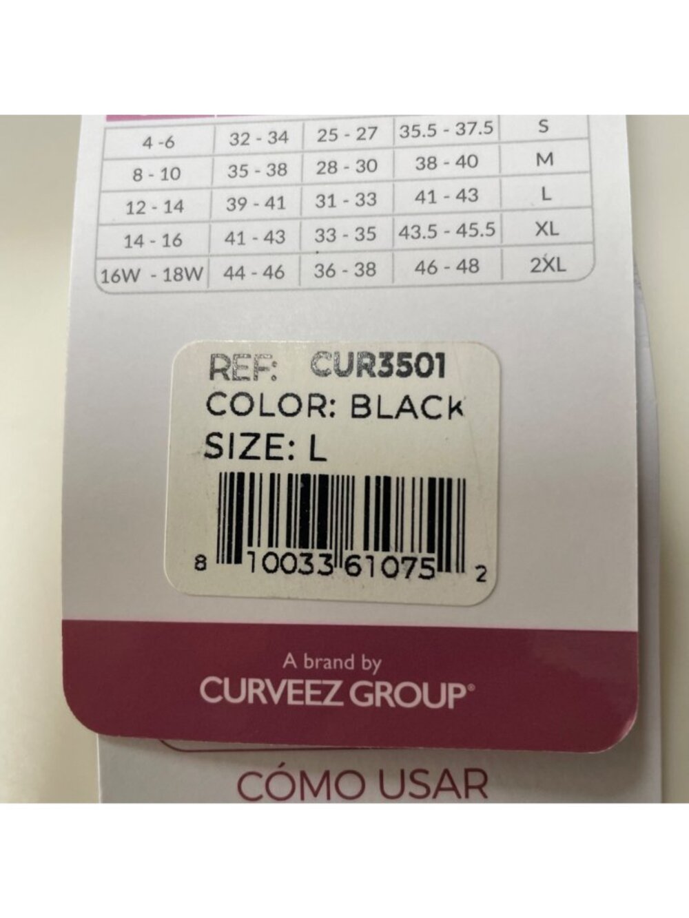 Curveez® Incredibly Shaping Cami Shapewear Black Sz LG  CUR3501 - Picture 9 of 9